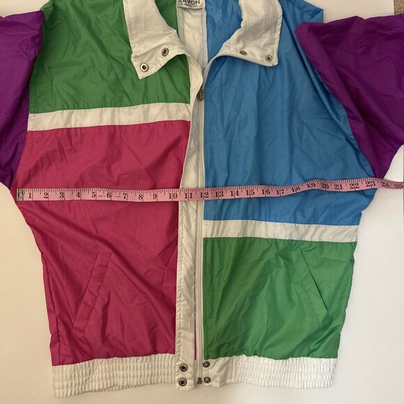 Vintage 80's 90's Lavon by Cheerful Corp Windbreaker Parachute Track Jacket - Picture 5 of 7